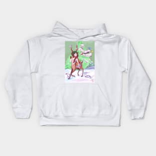 Tis the Season: Polar Express Centaur Card Kids Hoodie